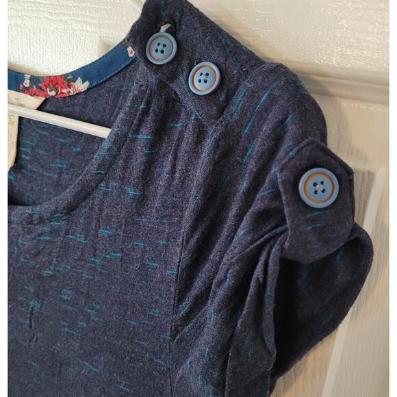 Matilda Jane Small Women Maxi DRESS Long Blue Sleeve Button Details 139040 - Picture 7 of 7